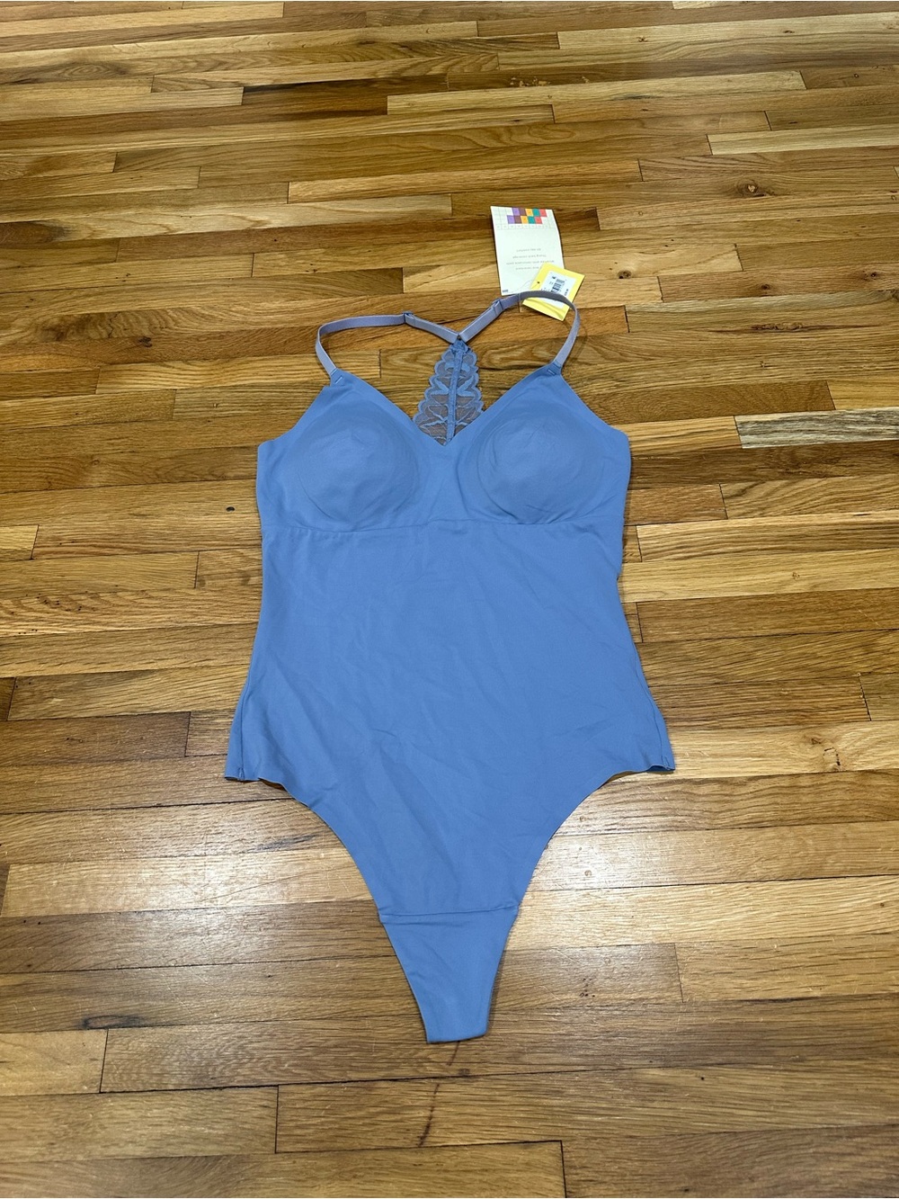 True & Co. Racerback V-Neck Bodysuit - Picture 6 of 8